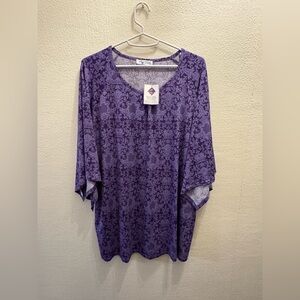 NWT Purple Patterned Top by Mountain Mamas